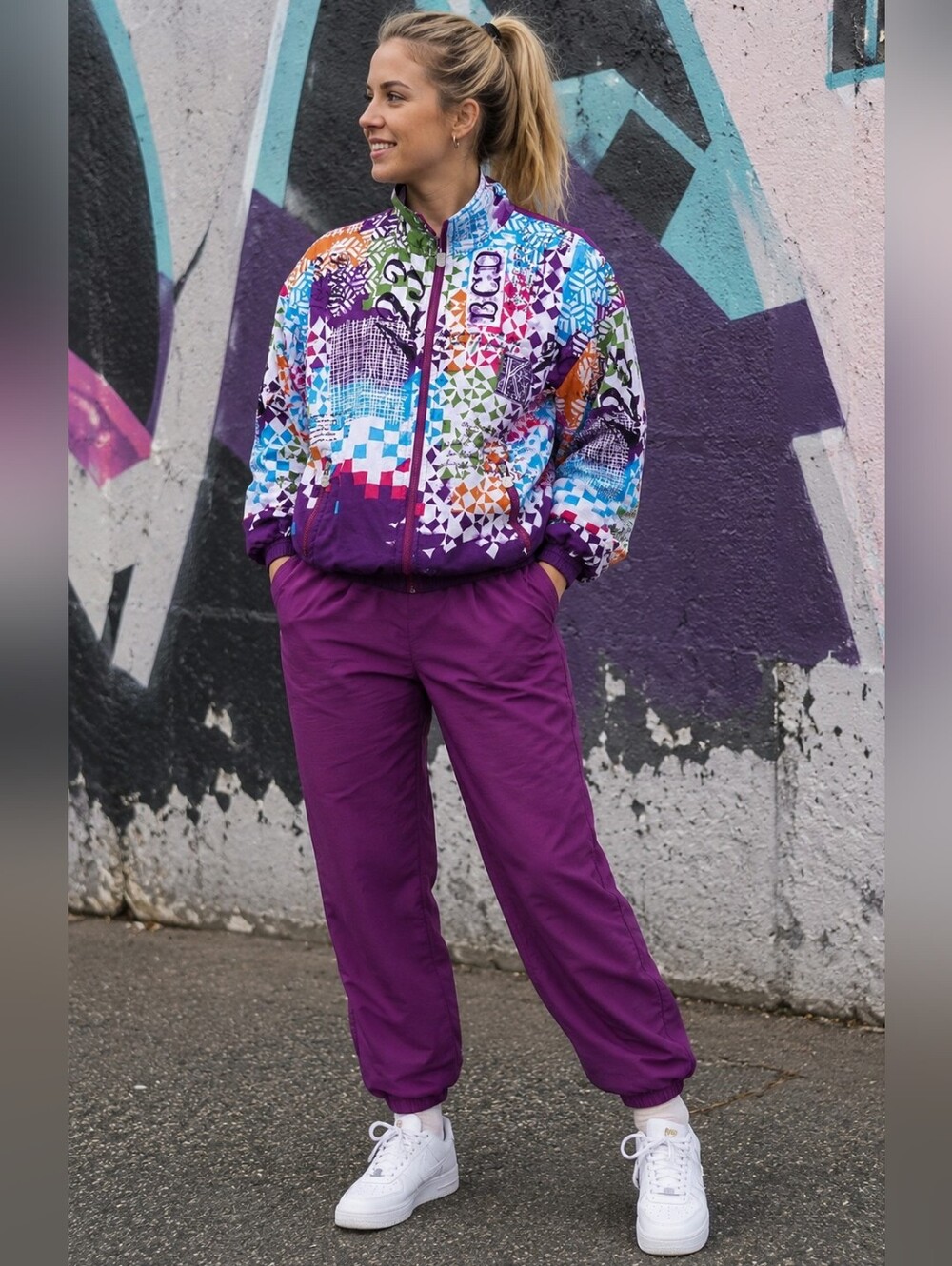 Kaelin Vintage 80s 90s Tennis Warm Up Track Suit